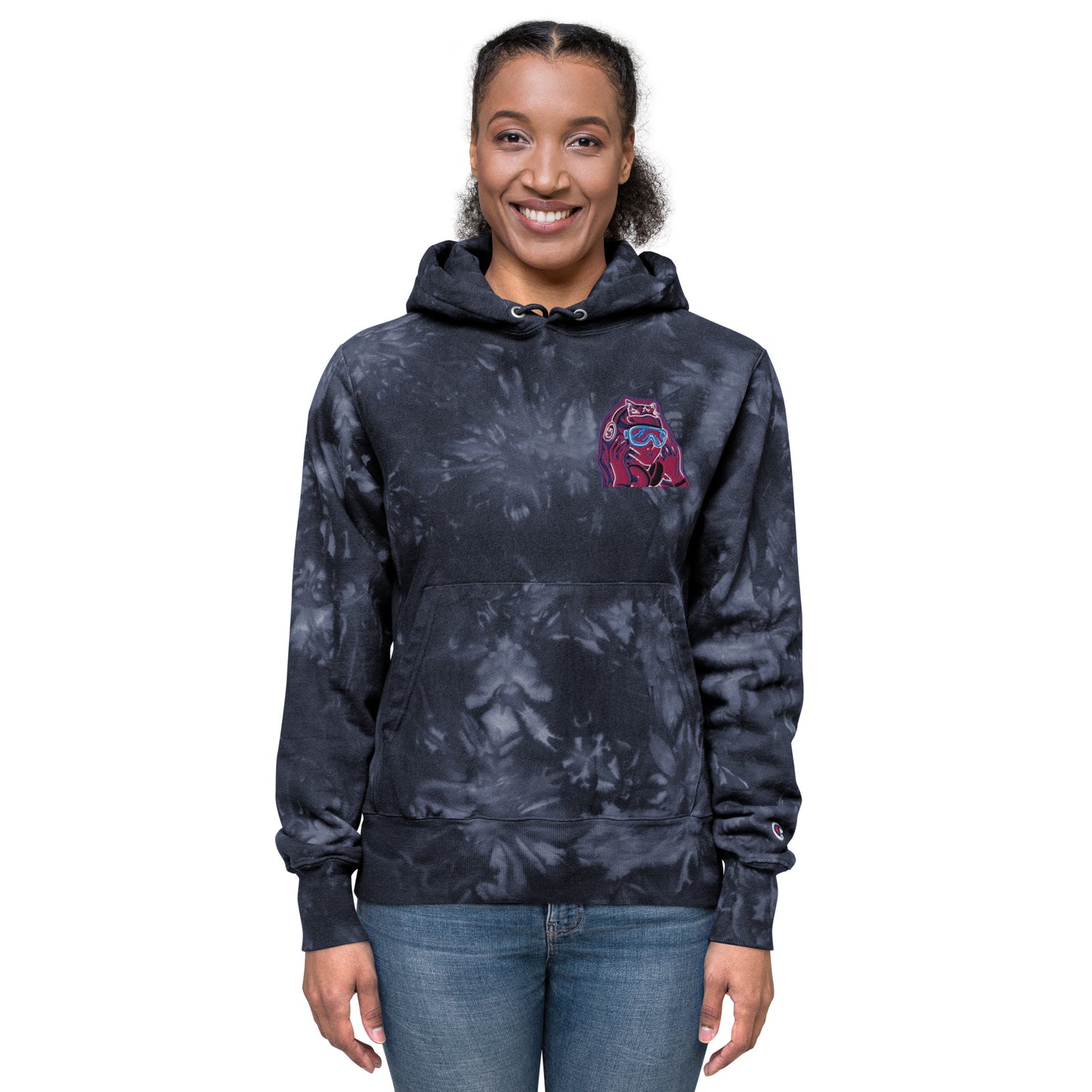 "Degen" Unisex Champion Tie-Dye Hoodie