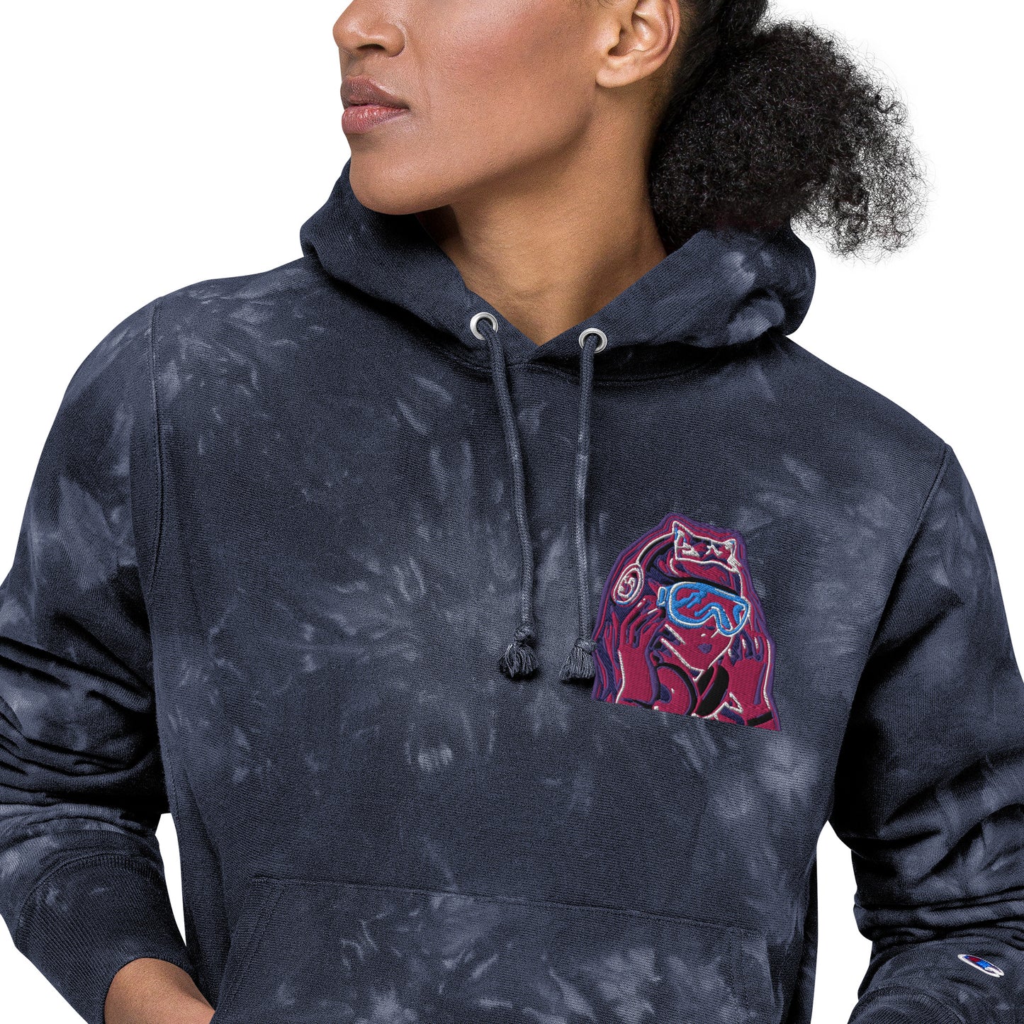 "Degen" Unisex Champion Tie-Dye Hoodie