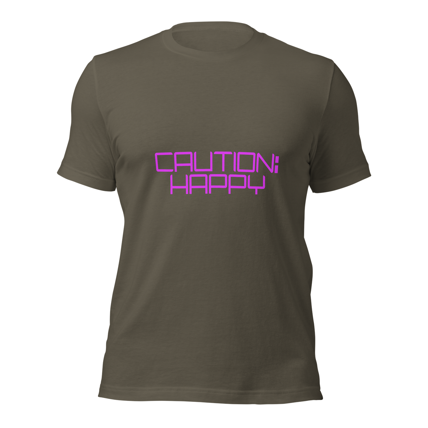 "Caution: Happy" Unisex T-shirt