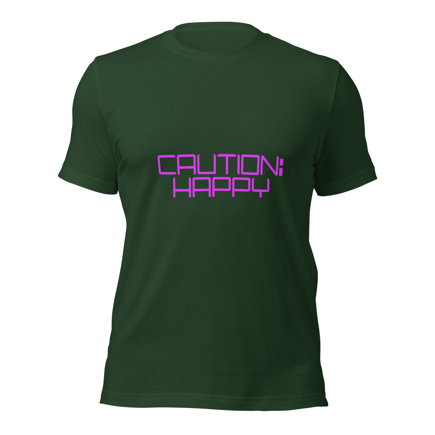 "Caution: Happy" Unisex T-shirt