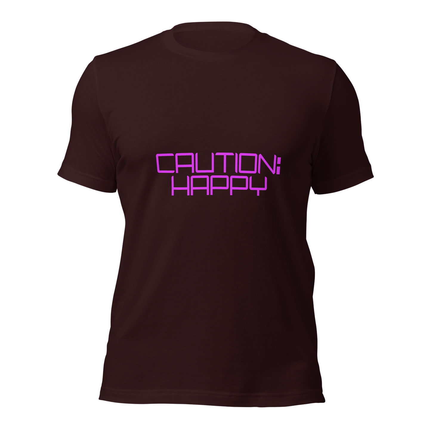 "Caution: Happy" Unisex T-shirt